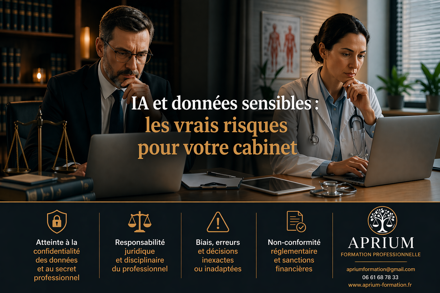 Illustration sur l'IA et les données sensibles en santé et en droit